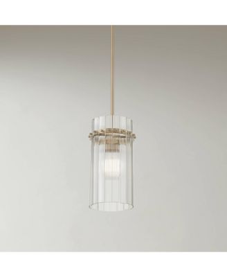 Emerson Matte Brass Fluted Glass Mini Pendant Light