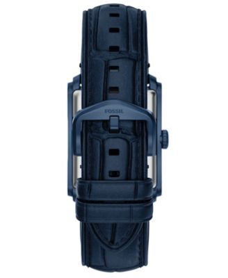 Men's Carraway Three-Hand Navy Croco Leather Watch 30mm