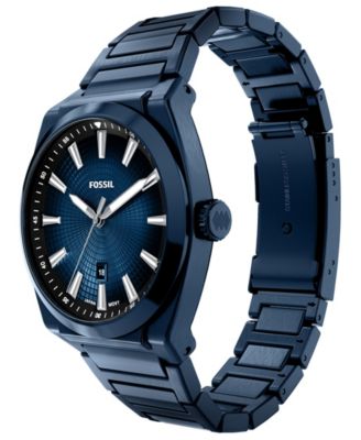 Men's Everett Three-Hand Navy Stainless Steel Watch 42mm