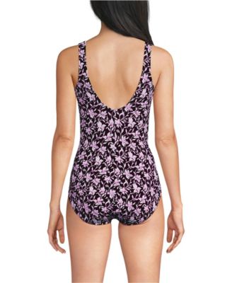 Women's Long Torso Tugless Low Leg One Piece Swimsuit