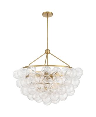 Possini Euro Albaro 27"W Fluted Glass 9-Light Pendant Light