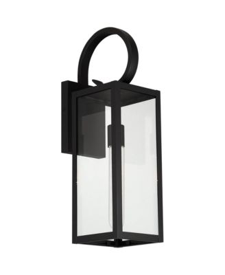 Modern Outdoor Wall Light Fixtures Set of 2 Deep Clear Glass for Post Exterior Barn Deck House Porch