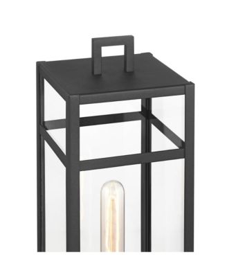 San Lucas High Modern Outdoor Post Light Fixture Pole Porch Weatherproof Sand Metal Glass Shade