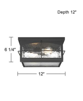 Braylon Hammered Glass Outdoor Ceiling Light