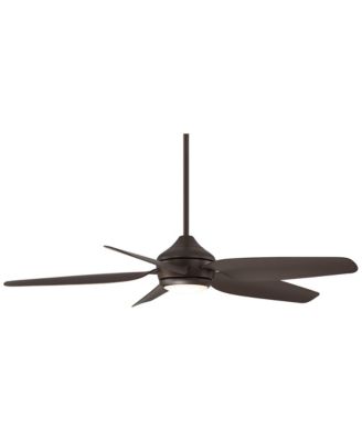 52" Modern Industrial Indoor Outdoor Ceiling Fan with LED Light Remote Control Bronze Damp Rated for Patio Exterior House Home Porch Gazebo