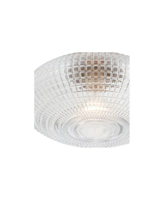 Possini Euro Voltri 12"W Warm Brass and Vintage Glass Ceiling Light