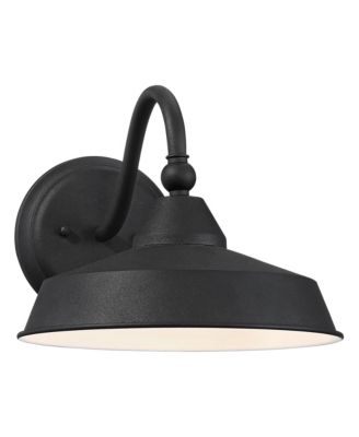 Willard Rustic Industrial Farmhouse Outdoor Barn Light Fixture Textured LED Gooseneck 8 3/4" for Exterior Barn Deck House Porch