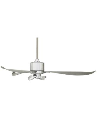 56" Possini Vengeance Chrome LED Ceiling Fan with 18" Downrod
