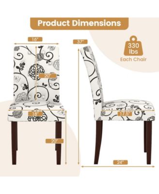 Button Tufted Upholstered Dining Chairs Set of Two