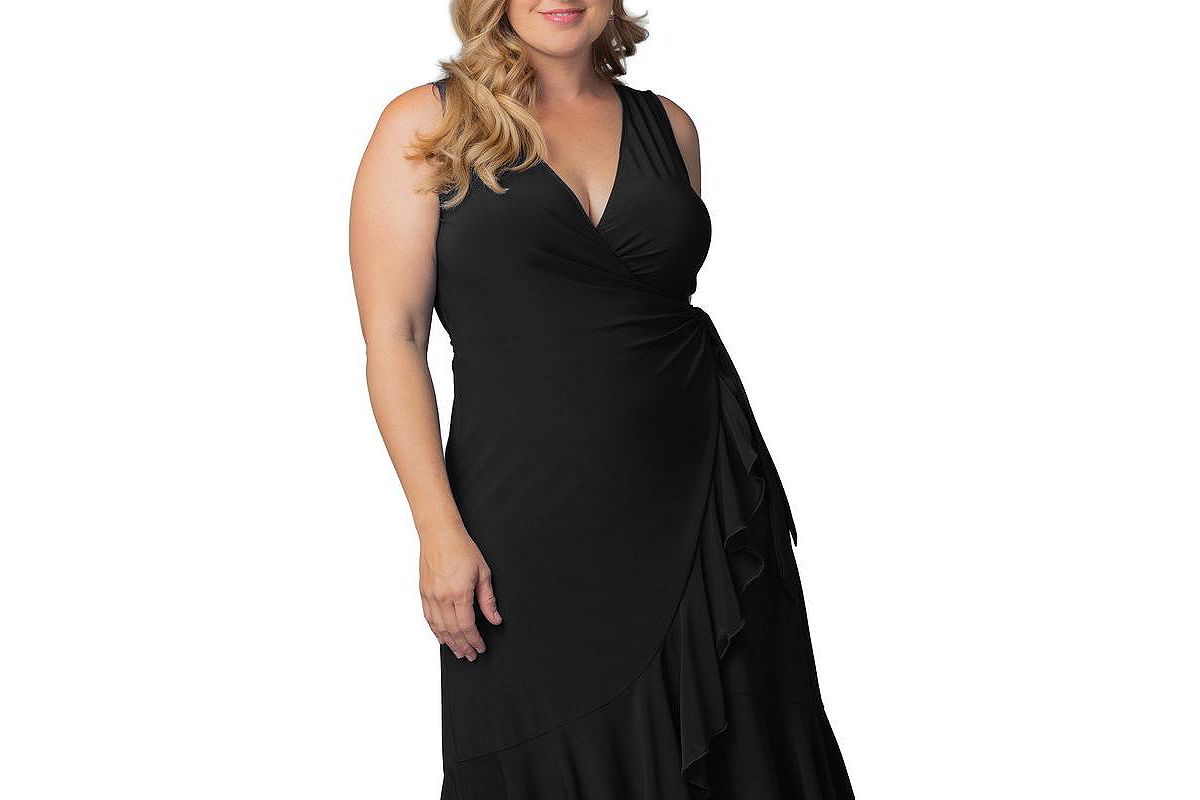 Kiyonna Plus Size Laguna Sleeveless Wrap Women's Dress view 3 — MAYCSS fashion products