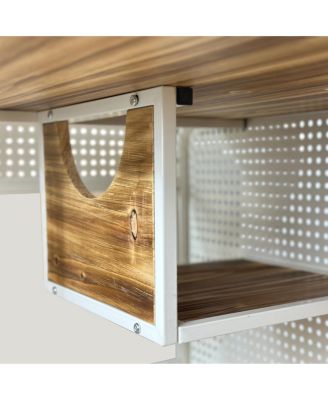 Zeus and Ruta 55.12" Spacious Glass Cat House with Tempered Glass for Living Room, Hallway, Study and Home