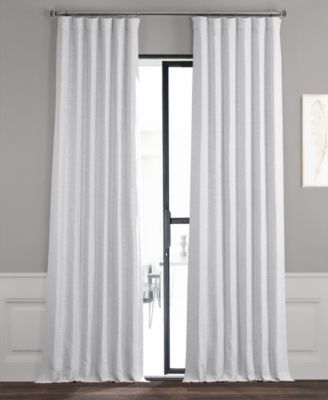 Bellino Textured Faux Linen Room Darkening Curtains For Bedroom and Living Room Curtains(1 Panel)