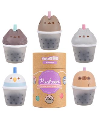 Capsule Pusheen The Cat Surprise Blind Collectible Surprise Toy Squishy Figurine SquiSHU Series 1 Boba Tea - 1 Piece Mystery