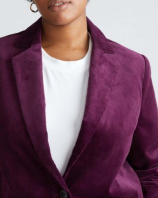 Plus Size Corduroy Blazer
