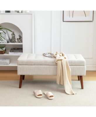 Storage Ottoman Bench for Bedroom End of Bed Bench Foot of Bed Bench Entryway Bench