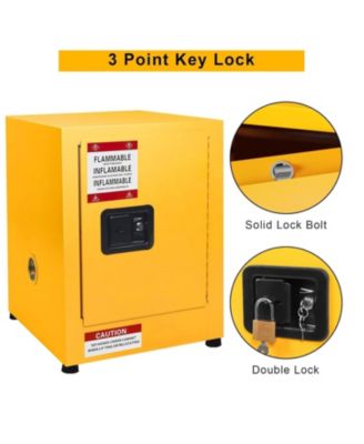 Flammable Liquid Storage Cabinet, Heavy-Duty Adjustable Shelf Safety Cabinet H Multi-Purpose Hazardous Material Cabinet