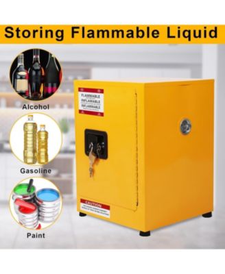 Flammable Cabinet, Safety Cabinet 17" x 17" x 22", Fireproof, Leakproof, Hazardous Storage Cabinet for Industry, Company and Home