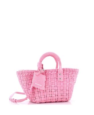 Pre-Owned Balenciaga XS Bistro Panier Bag Woven Denim - Macy's