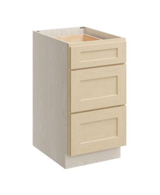 18 3-Drawer Base Cabinet with Full Overlay HDF Drawer Fronts and Dovetail Drawers