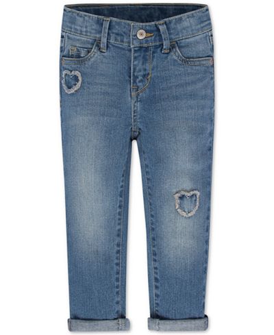 Levi's® Distressed Hearts Skinny Jeans, Toddler & Little Girls (2T-6X)