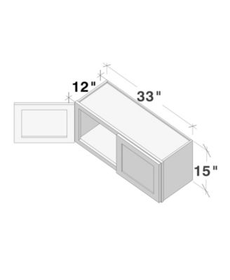 W33" Short Wall Cabinet with Full Overlay HDF Door for Custom Kitchen or Bathroom