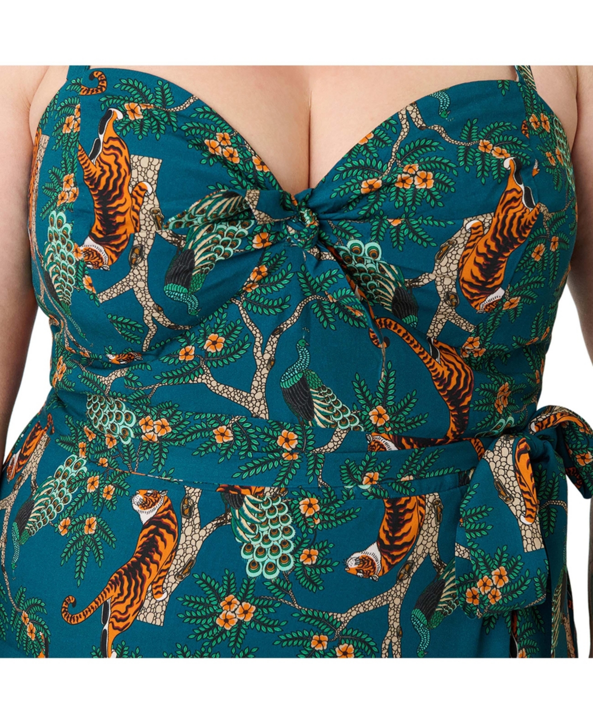 Unique Vintage Plus Leilani Sleeveless Sarong Dress