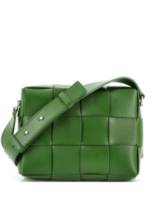 Cassette Zip Camera Crossbody Bag Maxi Intrecciato Leather