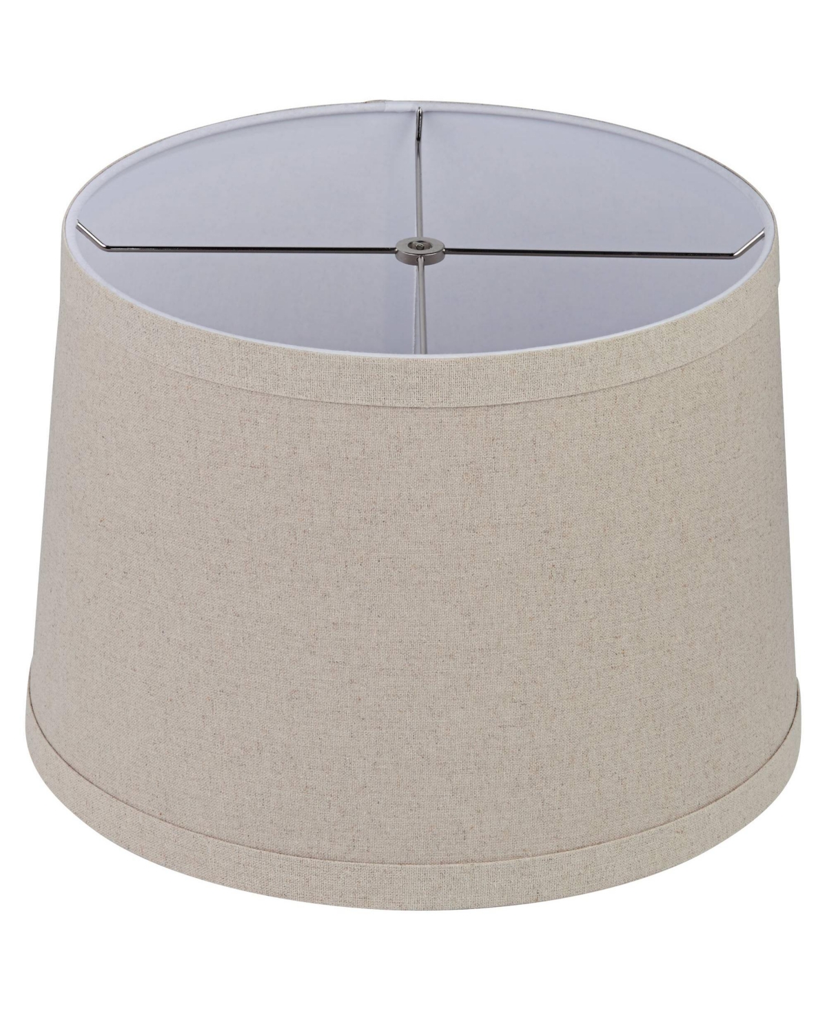 Springcrest Set of 2 Drum Lamp Shades Burlap Medium High Spider with Replacement Harp and Finial Fitting