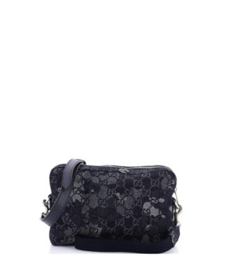 Convertible Crossbody Bag Camouflage GG Denim