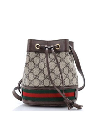 Mini Ophidia Bucket Bag GG Coated Canvas
