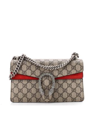 Small Dionysus Bag GG Coated Canvas with Crystal Embellished Metal