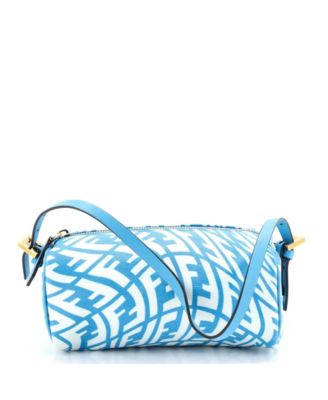 Mini Zip Shoulder Bag Vertigo Zucca Coated Canvas