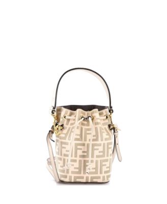 Mini Mon Tresor Bucket Bag Zucca Embossed Leather