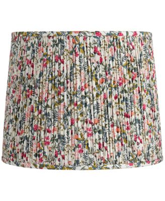 Sally Slant Print Lamp Shade Replacement Meadow Pleated Floral Spider Harp Finial