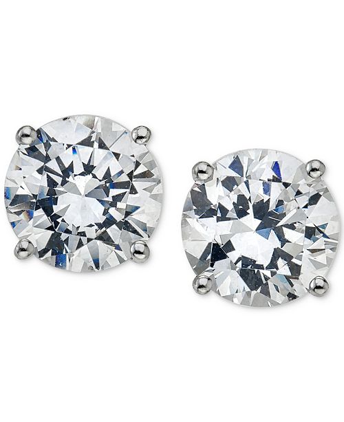 Macy S Diamond Stud Earrings 3 4 Ct T W In 14k White Gold Or