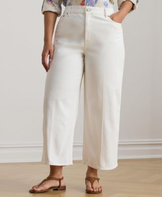 Plus Size High-Rise Wide-Leg Cropped Jeans