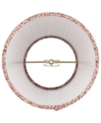 4" Top x 6" Bottom x 5 1/2" High x 5 1/2" Slant Print Lamp Shade Replacement Set of 6 Shirred Pleated Clip On
