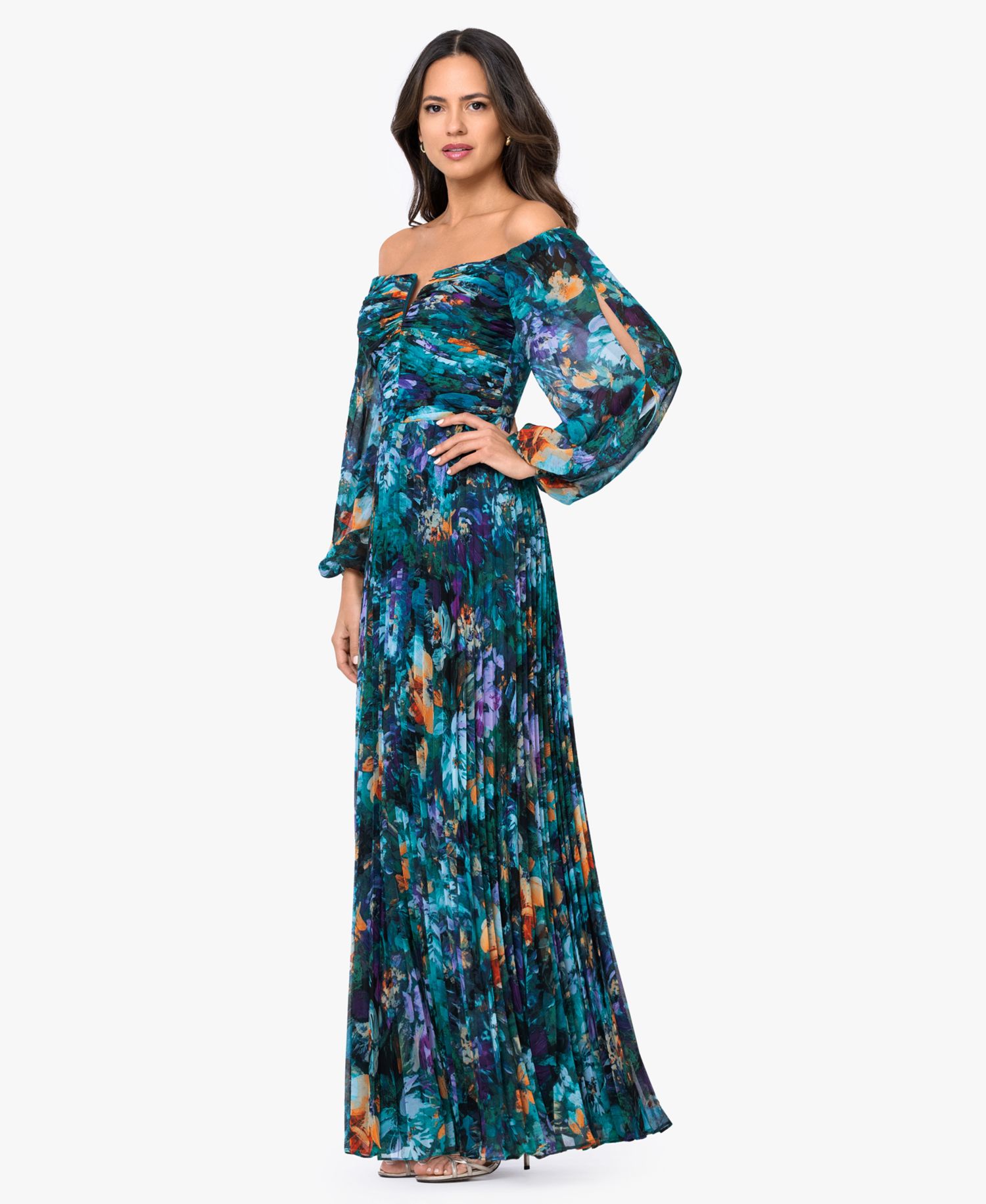 Women's Off-The-Shoulder Long-Sleeve Gown