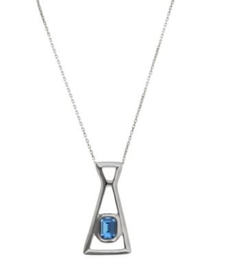 Blue Faceted Crystal Necklace