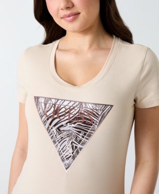 Women's Short-Sleeve Triangle Design T-Shirt