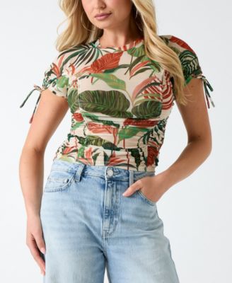 Women's Short-Sleeve Amaya Shirred Top