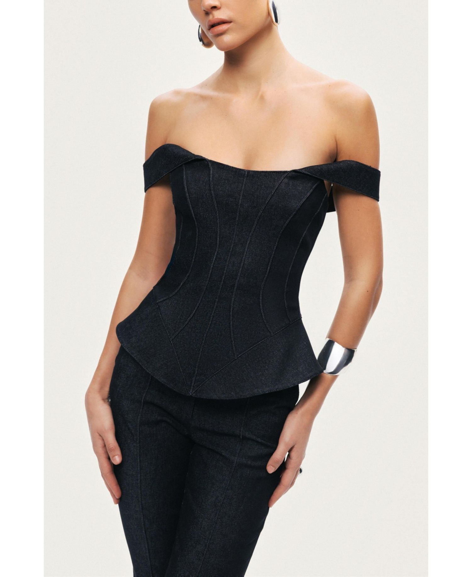 Women's Off-Shoulder Sculpted Bustier