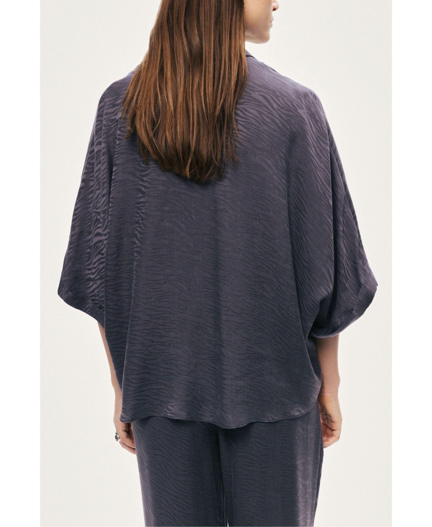 Женская рубашка NOCTURNE Relaxed Short-Sleeve Textured — фото 5