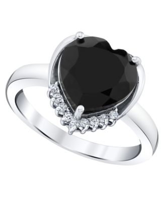 Onyx (2-3/4 ct. t.w.) and Diamond Accent Ring in Sterling Silver