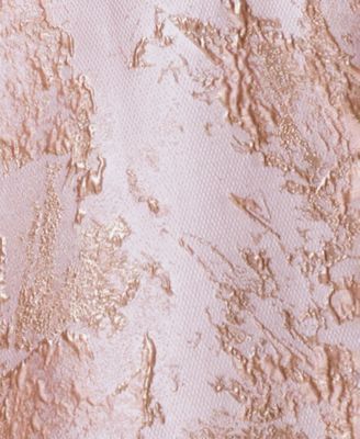 Plus Size Off-The-Shoulder Metallic Jacquard Ball Gown