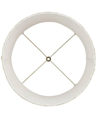 Kinmen Slant Print Lamp Shade Cream Drum Softback Washer Harp Finial