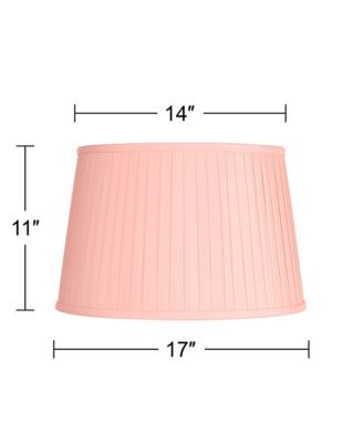 14" Top x 17" Bottom x 11" High x 11" Slant Lamp Shade Replacement Large Empire Pleated Spider Harp Finial