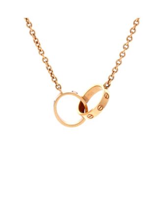 Pre-Owned Cartier Love Interlocking Necklace - 18k rose gold