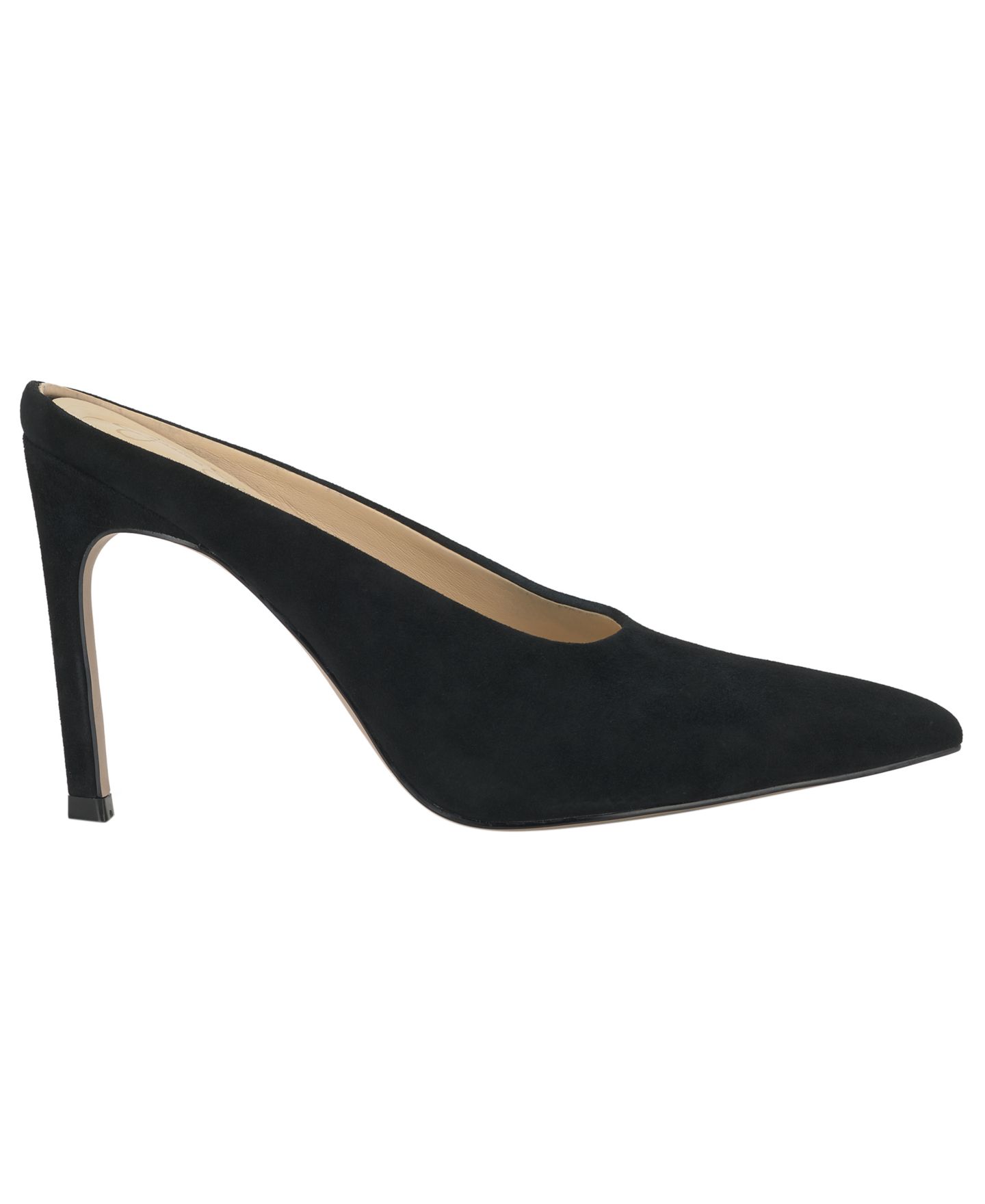 Женские сабо Jessica Simpson Wilix Pointed Toe Mule Pumps, цвет: Чёрный замшевый — фото 2