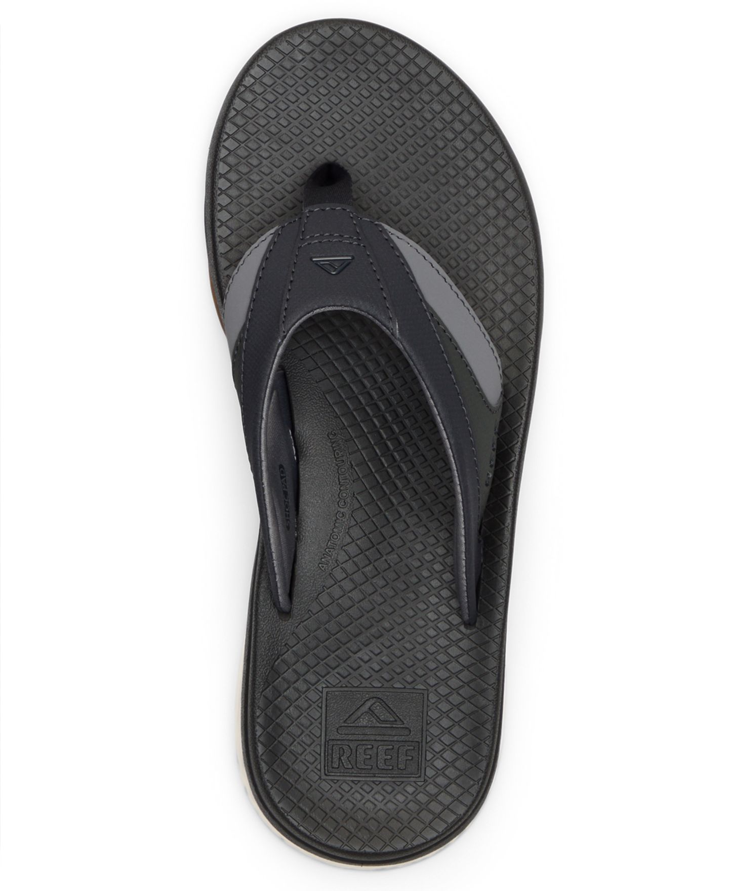 Мужские сандалии REEF Fanning Sandal, цвет: Чёрный / Карамельный — фото 3